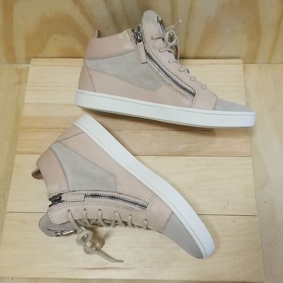 Giuseppe Zanotti Kriss Leather Hi Top Sneakers Size 7 1/2 38 EU - Preowned - Picture 4 of 9